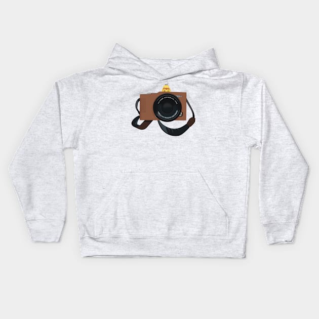 Cute camera Kids Hoodie by Dsanstudio